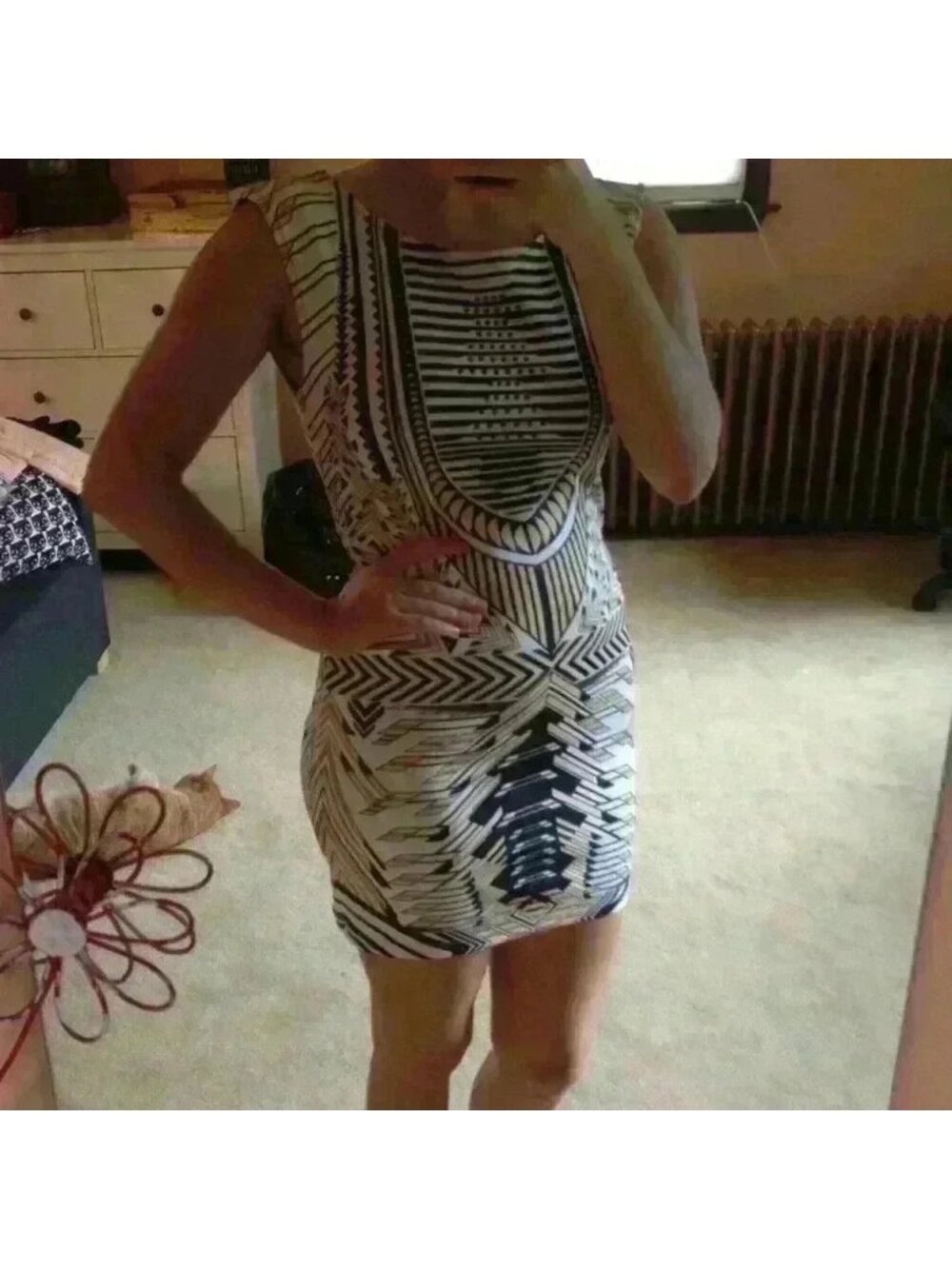 ๐โ Blue gold stud pattern design dress body on - Picture 5 of 13